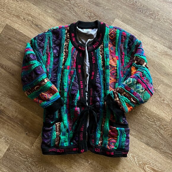 Vintage 90s Coogi Australia 3D Knit Sweater Size M - Picture 1 of 5